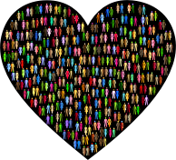 Prismatic Human Cooperation Heart 5