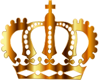 Gold Royal Crown Silhouette No Background