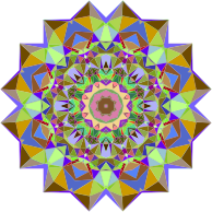 Prismatic Geometric Flower