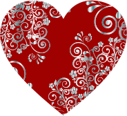 Prismatic Floral Flourish Heart 4