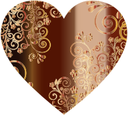 Prismatic Floral Flourish Heart 12