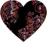 Prismatic Floral Flourish Heart 16