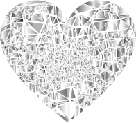 Low Poly Shattered Gemstone Heart