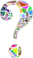 Low Poly Shattered Question Mark With Stroke