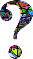 Low Poly Shattered Question Mark With Background