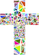 Low Poly Stained Glass Cross