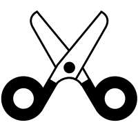 scissors open icon