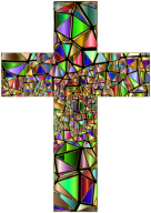 Low Poly Stained Glass Cross 5 Variation 2