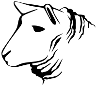 Stylized Sheep Line Art