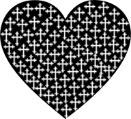 Love Heart Crosses Silhouette