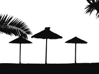 Tropical Beach Silhouette