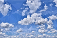 Low Poly Blue Sky 4