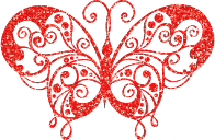 Ruby High Detail Flourish Butterfly Silhouette Fixed