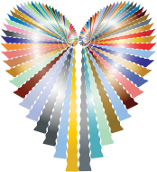 Prismatic Abstract Heart No Background