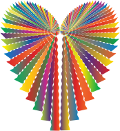 Prismatic Abstract Heart 2 No Background