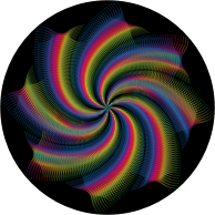 Prismatic Abstract Line Art Cyclone