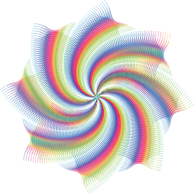 Prismatic Abstract Line Art Cyclone No Background