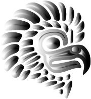 Prismatic Stylized Mexican Eagle Silhouette 4 Variation 2