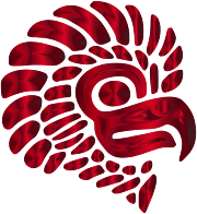 Prismatic Stylized Mexican Eagle Silhouette 6