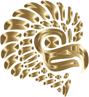 Prismatic Stylized Mexican Eagle Silhouette 7