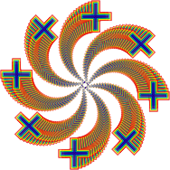 Rainbow Cross Design