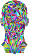 Prismatic Low Poly Female Head