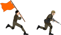 Soldiers charging