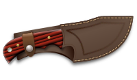 Hunter knife in a sheath