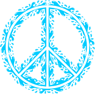 Aqua Peace Sign