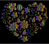 Chromatic Floral Heart