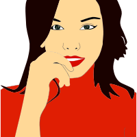 Red Lipstick Woman Portrait