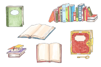 Hand Drawn Books Illustration
