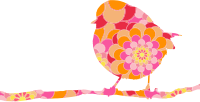 Floral Bird On Branch