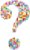 Prismatic Confetti Question Mark 2