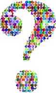 Prismatic Confetti Question Mark 4
