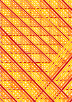 red orange lines across double diagonal