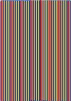 red orange lines back blue