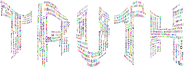 Prismatic Truth Word Cloud Distorted No Background