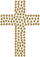 Golden Hearts Cross No Background