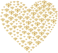 Gold Damask Heart No Background