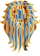 Chromatic Lion Face Tattoo No Background