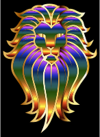 Chromatic Lion Face Tattoo 2