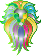 Chromatic Lion Face Tattoo 6 No Background
