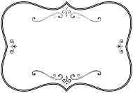 Decorative Black And White Flourish Frame