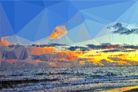 Low Poly Color Of The Summer Sky