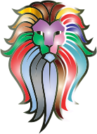 Chromatic Lion Face Tattoo 7
