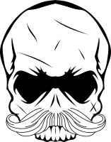 skull mustache 