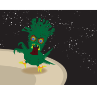 creepy space chicken