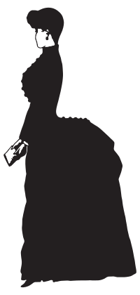 Old Fashioned Victorian Woman Silhouette