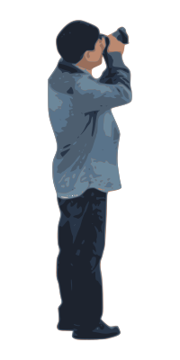 man taking photos
